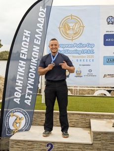 Европейско сребро по стрелба за пазарджишки разследващ полицай